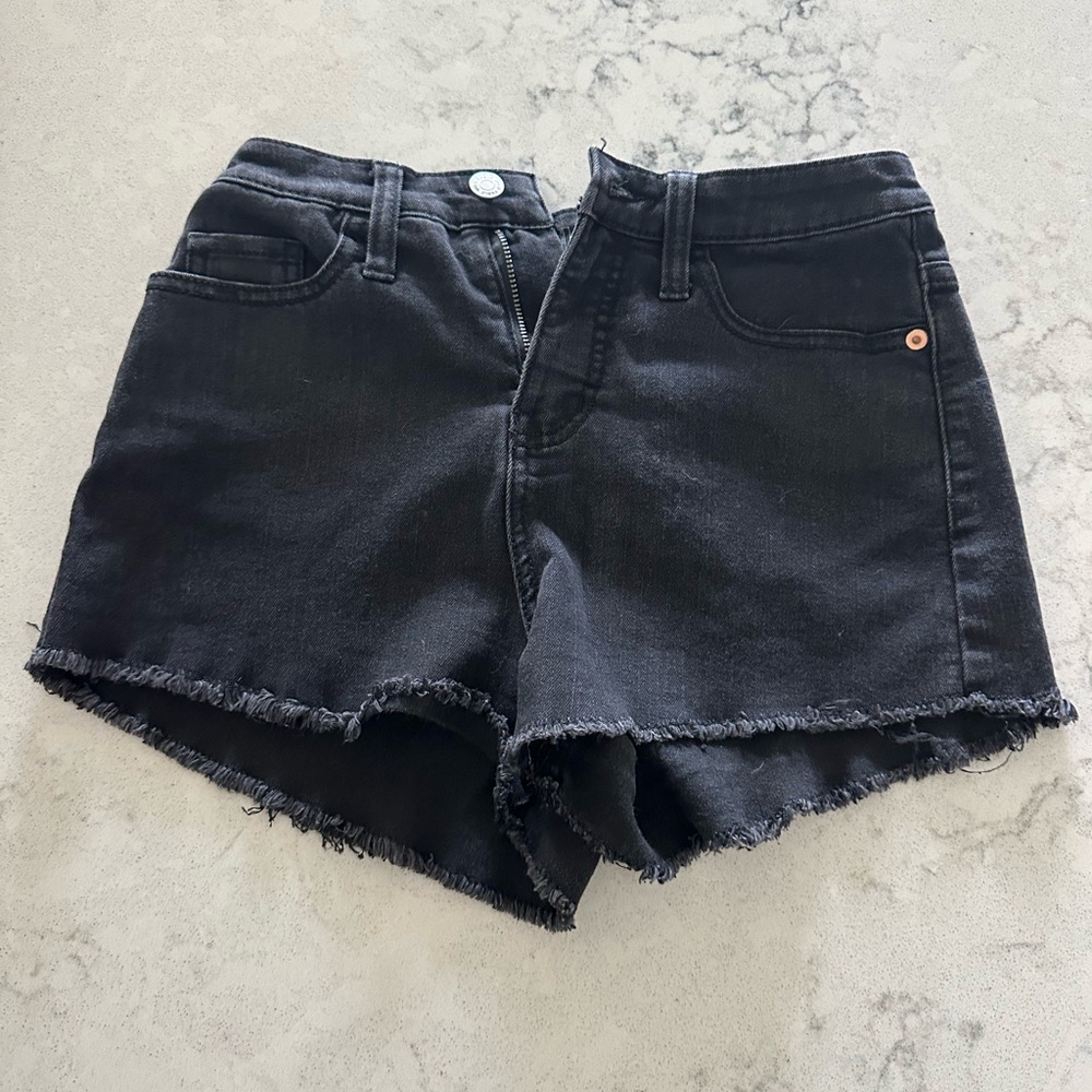 Wild Fable Black Frayed Hem Jean Shorts